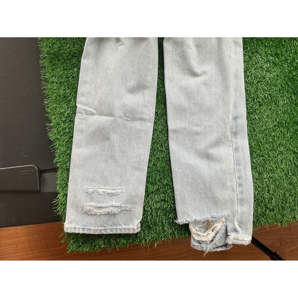 Levis Made & Crafted Twic High Slim Jeans Light Wash Blue Distressed 26 - Picture 3 of 5